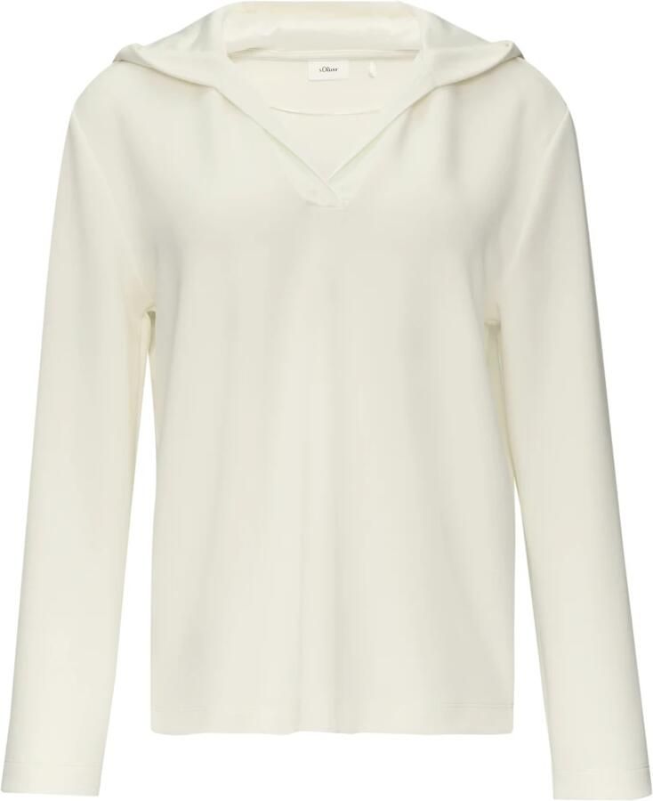 S.Oliver BLACK LABEL Loose fit shirt met capuchon met satijndetails - Foto 3