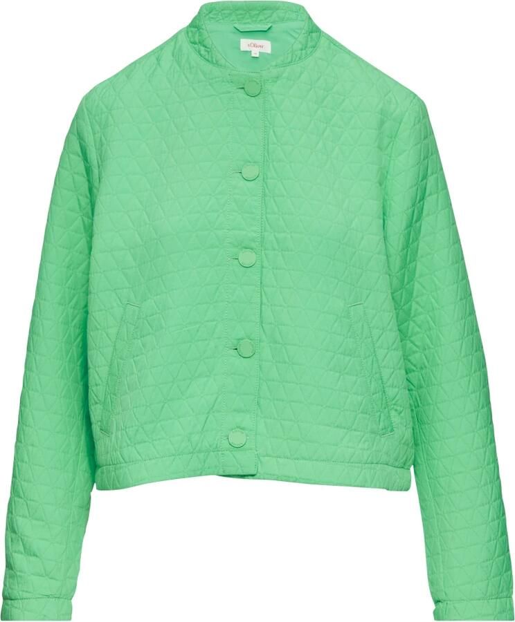 S.Oliver Stijlvolle Blouson Jas met Opstaande Kraag Green Dames - Foto 3
