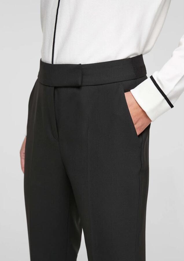 S.Oliver BLACK LABEL Regular fit cigarette pants met viscose model 'SUE' - Foto 3