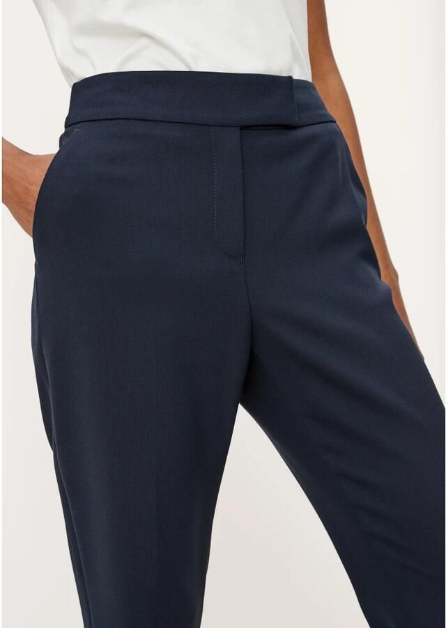 S.Oliver BLACK LABEL Regular fit cigarette pants met viscose model 'SUE'