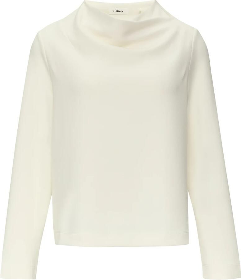 S.Oliver BLACK LABEL Sweatshirt met watervalhals - Foto 4