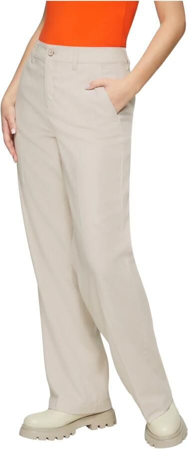 S.Oliver Wijde broek met plooien Beige Dames