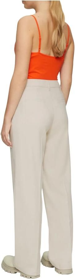 S.Oliver Wijde broek met plooien Beige Dames - Foto 3