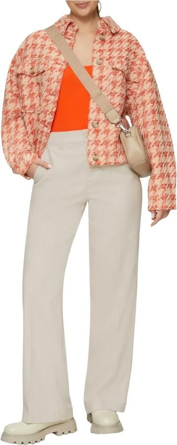 S.Oliver Wijde broek met plooien Beige Dames - Foto 2