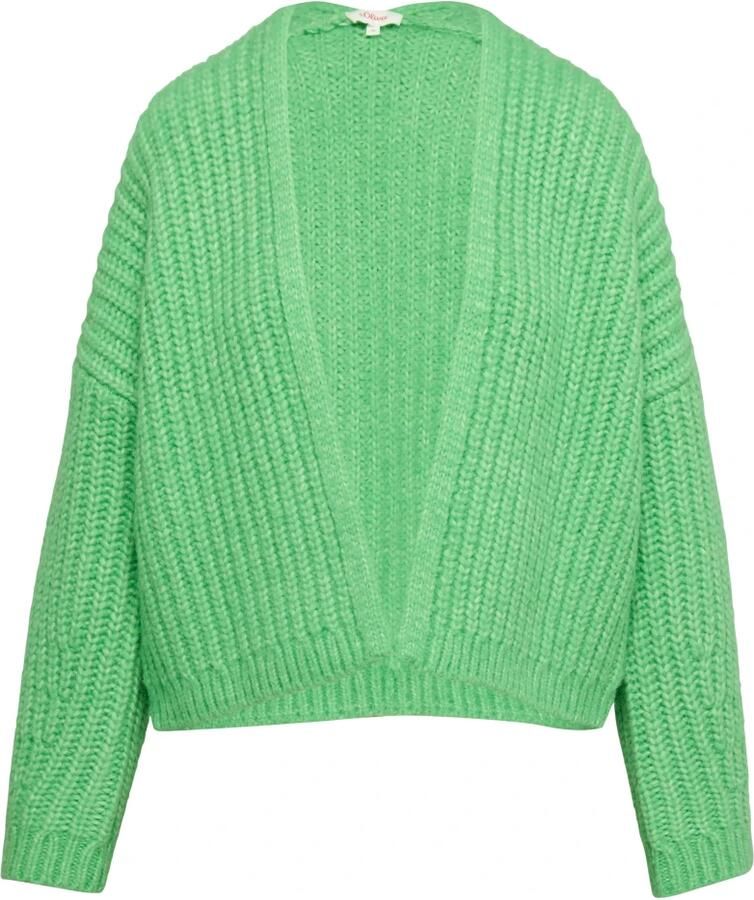 S.Oliver Zachte Gebreide Vest in Polylana Green Dames - Foto 3