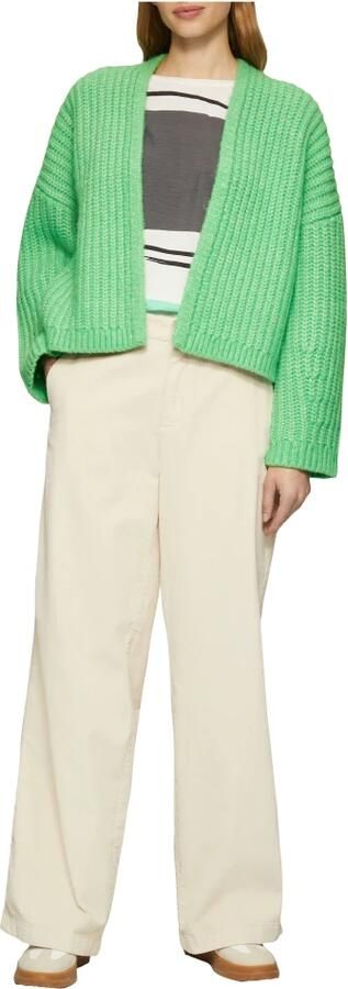 S.Oliver Zachte Gebreide Vest in Polylana Green Dames - Foto 5