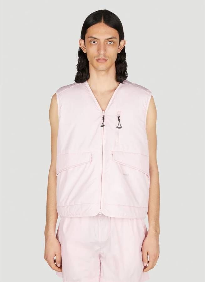 Soulland Utility vest met schuine zakken Pink Dames