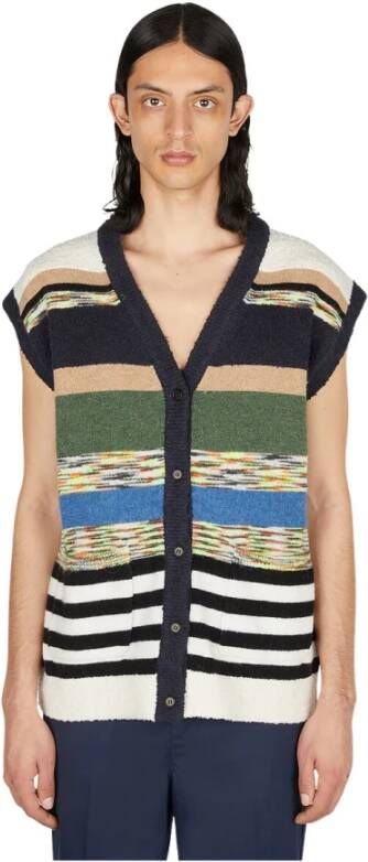 Soulland Gestructureerde V-hals Cardi Vest Multicolor Unisex