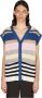 Soulland Gestructureerde V-Hals Vest Multicolor Dames - Thumbnail 1