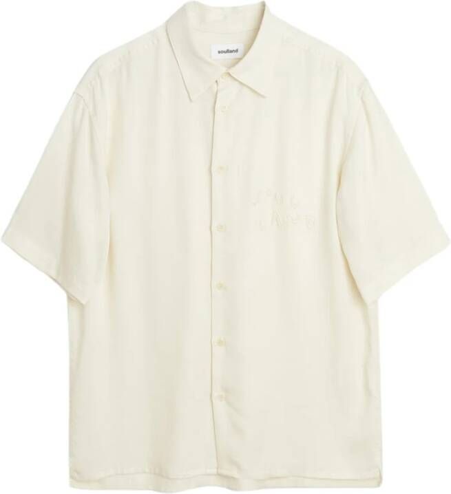 Soulland Relaxed Fit Korte Mouw Shirt White