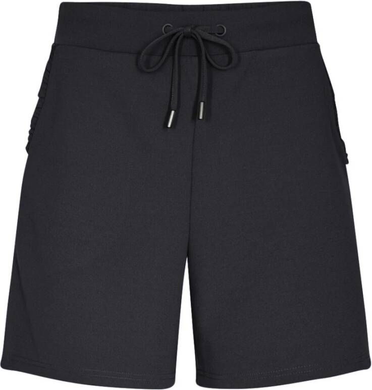 Soyaconcept comfort fit high waist sweatshort zwart
