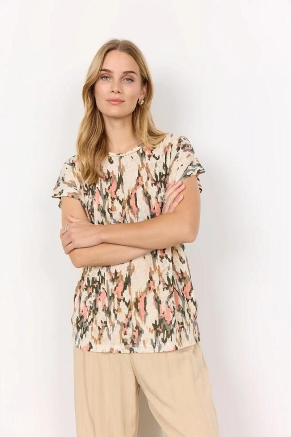 Soyaconcept Abstract Print Shirt in Perzik Multicolor Dames - Foto 4