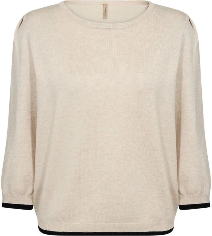 Soyaconcept Blouse met contrastzoom en 7 8 mouwen Beige Dames - Foto 2