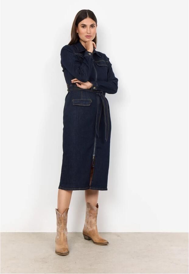 Soyaconcept Denim Jurk met Riem Blue Dames - Foto 3