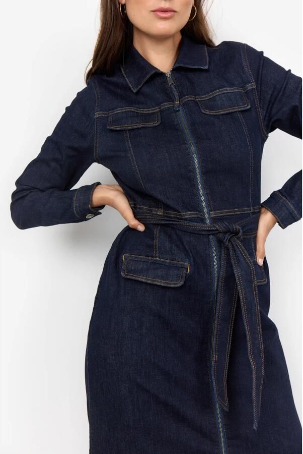 Soyaconcept Denim Jurk met Riem Blue Dames - Foto 5