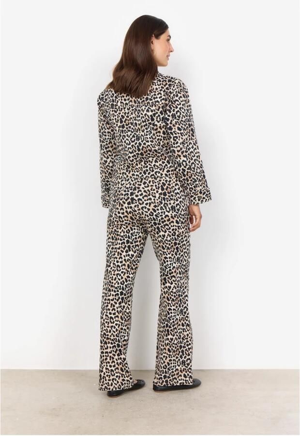 Soyaconcept Stijlvolle Camel Jas met Dierenprint Brown Dames - Foto 2