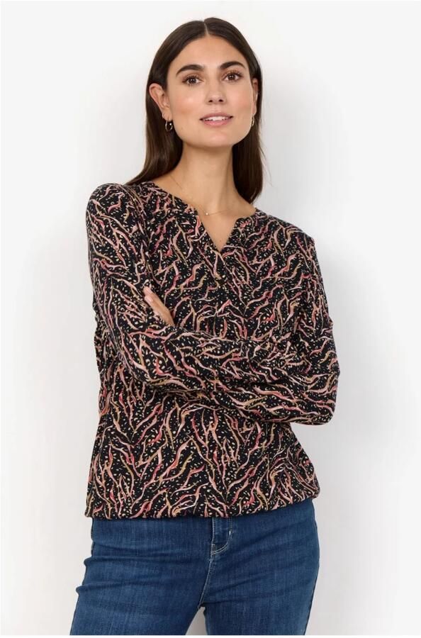 Soyaconcept Felicity Blush Shirt met Allover Print Multicolor Dames - Foto 3