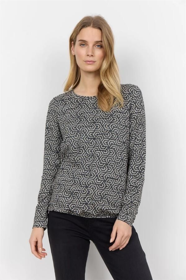 Soyaconcept Geometrisch Print Shirt Zwart Black Dames - Foto 3