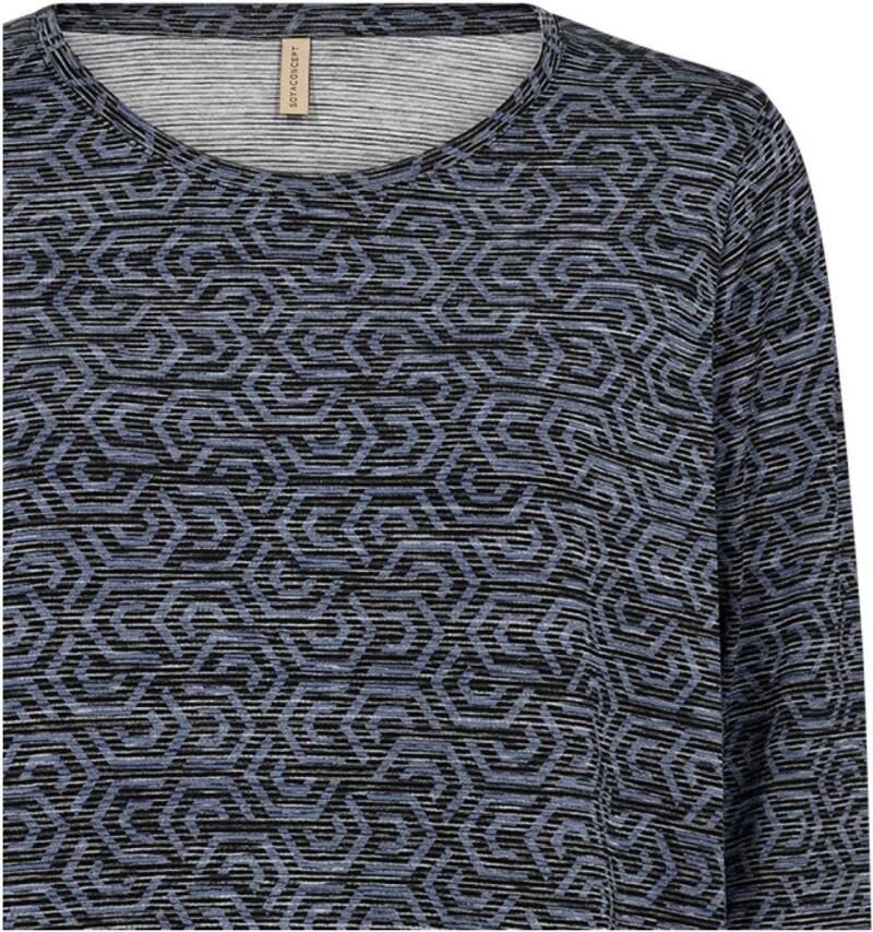 Soyaconcept Geometrische Print Shirt Blauw Multicolor Dames - Foto 2