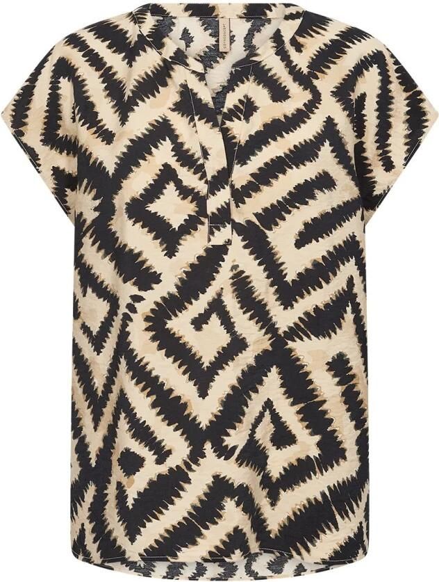 Soyaconcept Geometrische Print V-Hals Shirt Multicolor Dames - Foto 4