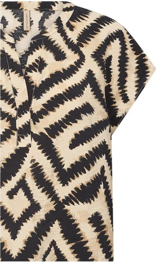 Soyaconcept Geometrische Print V-Hals Shirt Multicolor Dames - Foto 3