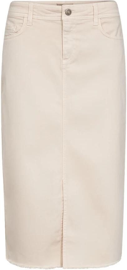 Soyaconcept Moderne Denim Rok met Split Beige Dames - Foto 6