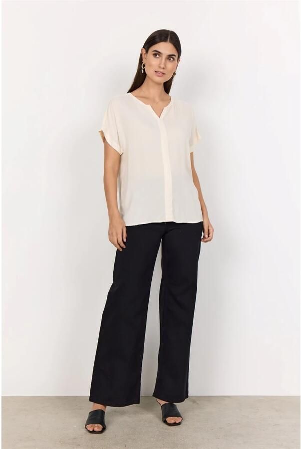 Soyaconcept V-hals shirt in diverse kleuren Beige Dames - Foto 2