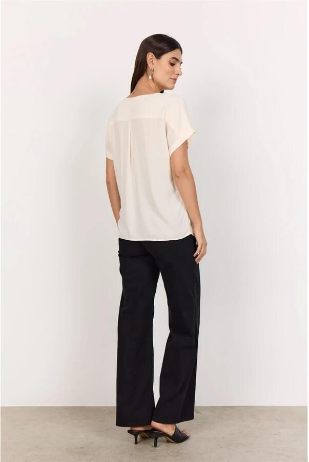 Soyaconcept V-hals shirt in diverse kleuren Beige Dames - Foto 3