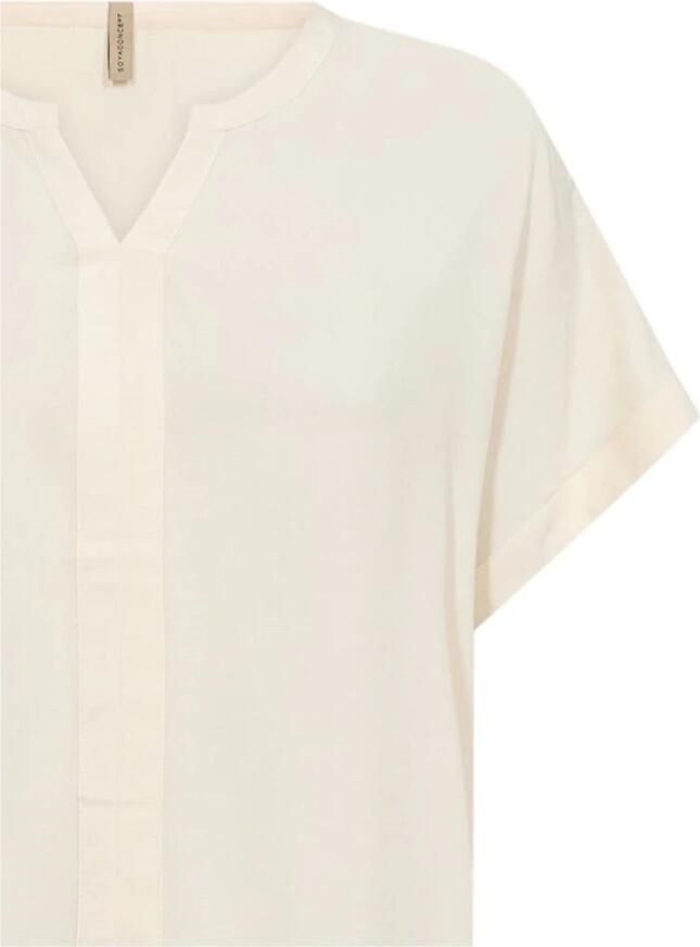 Soyaconcept V-hals shirt in diverse kleuren Beige Dames