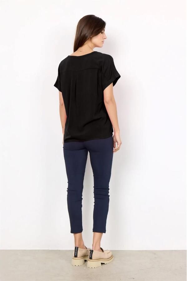 Soyaconcept V-hals shirt met korte mouwen Black Dames - Foto 5