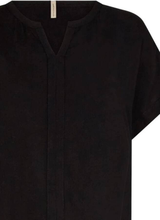 Soyaconcept V-hals shirt met korte mouwen Black Dames
