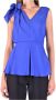 SPORTMAX Elektrisch Blauwe Mouwloze Modetop Blue Dames - Thumbnail 1