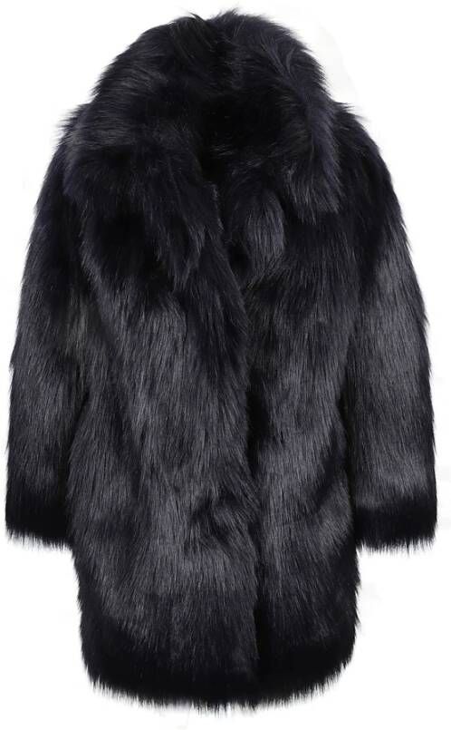 SPORTMAX Faux Fur Shearling Jackets Blauw Dames
