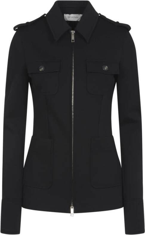 SPORTMAX Gebreid stretch wollen jasje Black Dames