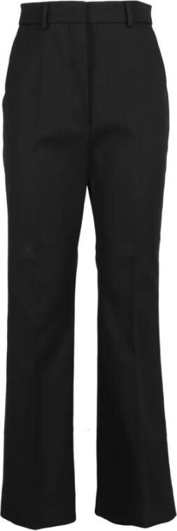 SPORTMAX Leather Trousers Zwart Dames