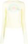 Max Mara Pastelgele Terry Top met Cirkelvormige Print Yellow Dames - Thumbnail 2