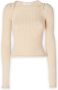 SPORTMAX Ronde hals gekweek Beige Dames - Thumbnail 1