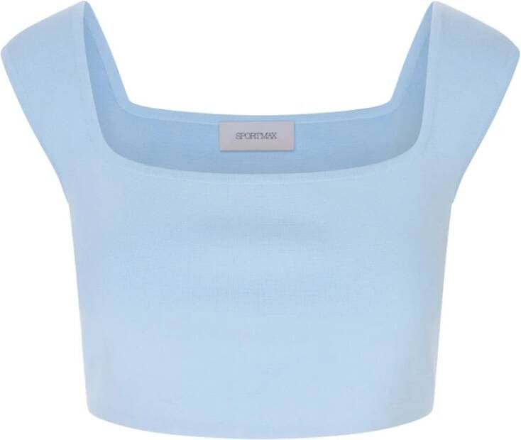 SPORTMAX Sleeveless Tops Blauw Dames