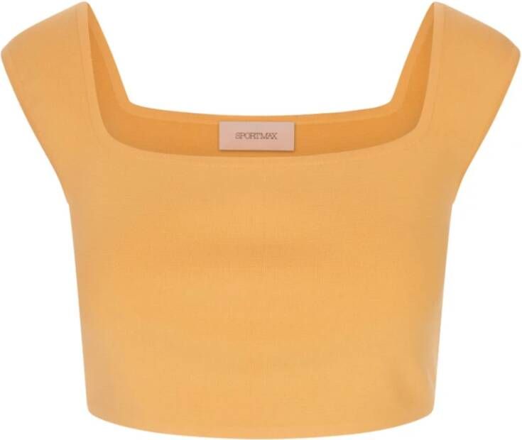 SPORTMAX Sleeveless Tops Oranje Dames