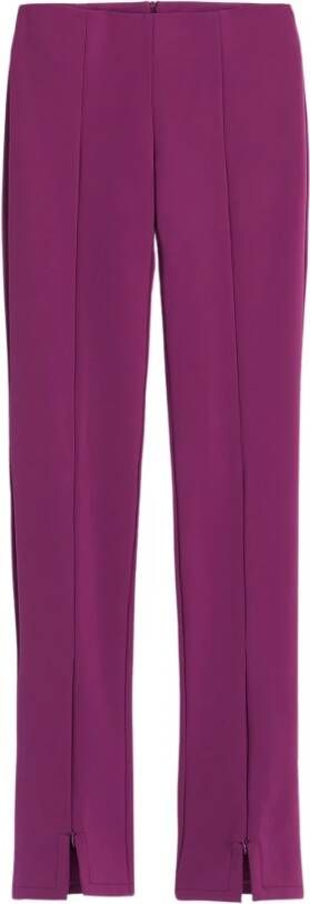 SPORTMAX Slim-fit Trousers Purple Dames