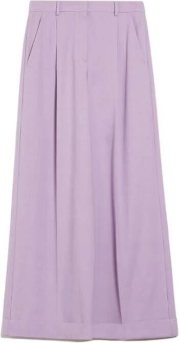 SPORTMAX Wide Trousers Purple Dames