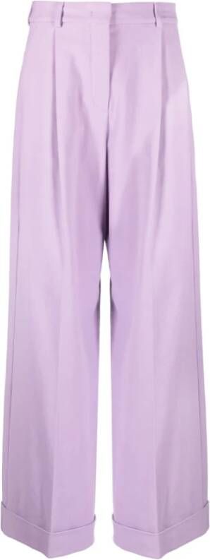 SPORTMAX Wide Trousers Purple Dames