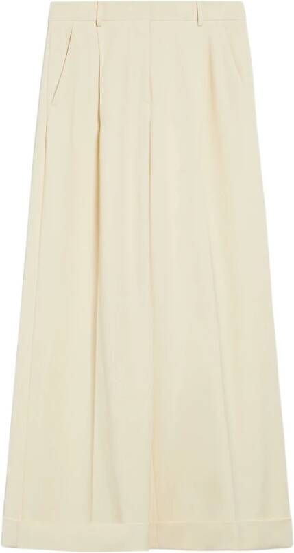 SPORTMAX Wide Trousers Wit Dames