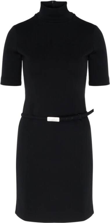 SPORTMAX Zwarte Halle Wol Jurk Zwart Dames