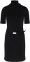 SPORTMAX Zwarte Halle Wol Jurk Zwart Dames - Thumbnail 1