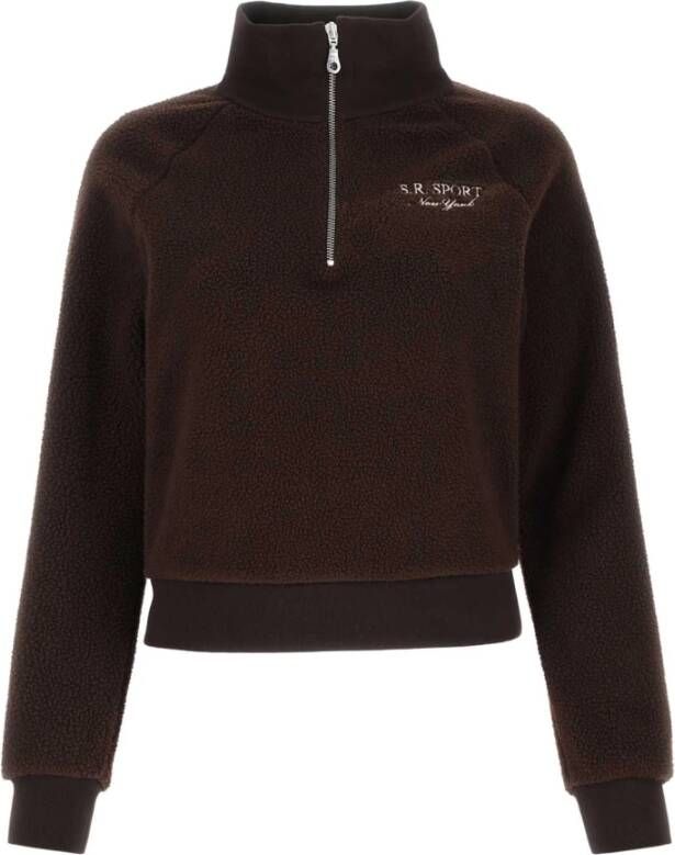 Sporty & Rich Chocolade Fleece Sweatshirt Bruin Dames
