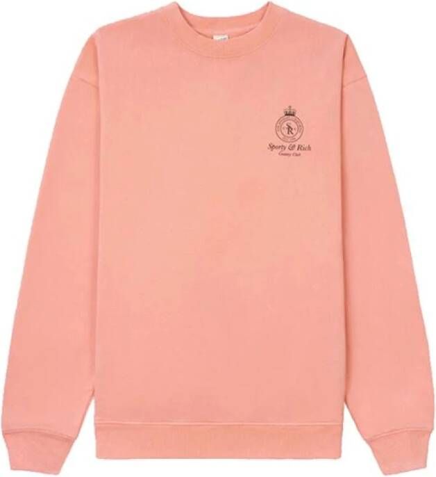 Sporty & Rich Crown Unisex Roze Sweatshirt Roze Dames