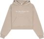 Sporty & Rich Beige Cropped Hoodie met Logo Print Beige Dames - Thumbnail 1