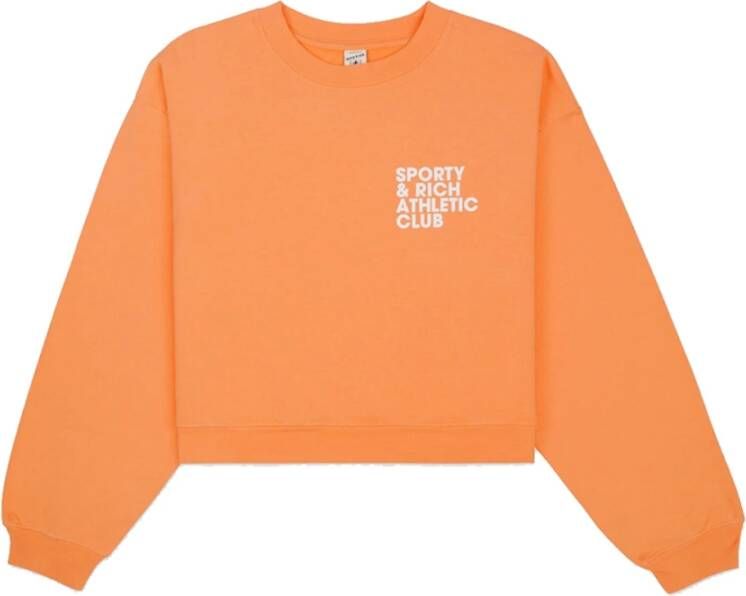 Sporty & Rich Orange Melon Exercise Often Cropped Sweatshirt Oranje Dames