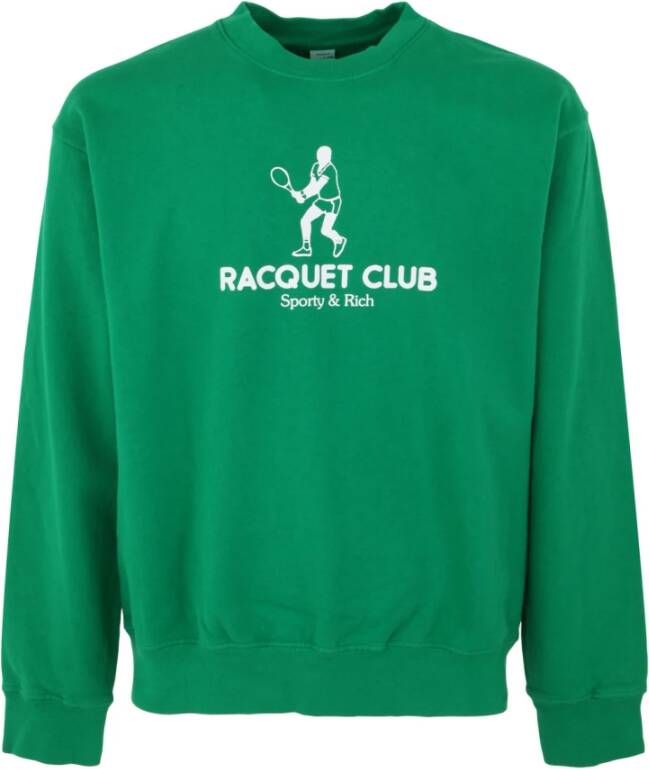 Sporty & Rich Racquet Club Crewneck Groen Heren